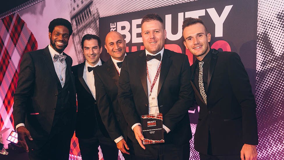 John Toner presenting at Pure Beauty Awards UK 2019
