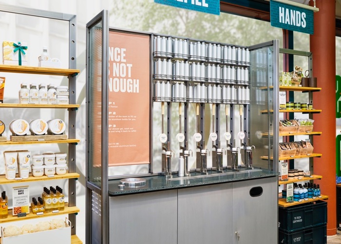 The Body Shop takes refill stations global 
