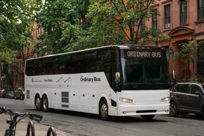 The Ordinary spotlights New York City transit problem with free bus shuttle service