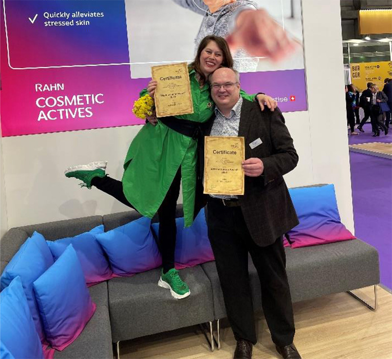 The skin and hair experts from RAHN-Cosmetic Actives were honoured with two BSB Awards