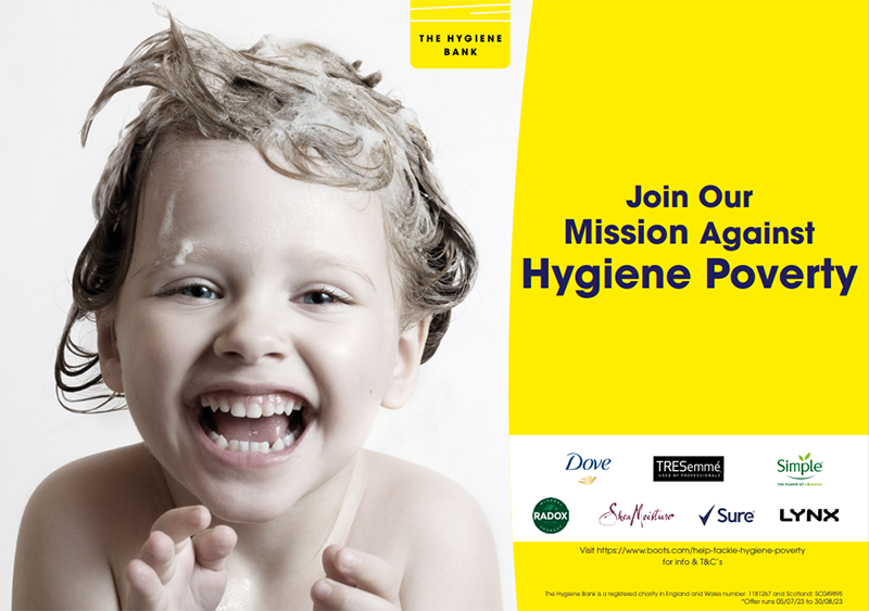 Unilever and Boots Hygiene poverty campaign set to reach 1 million donations