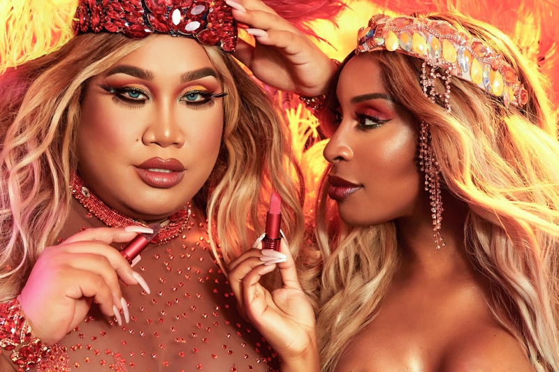YouTubers Jackie Aina and Patrick Starrr embrace carnival for Uoma Beauty collaboration